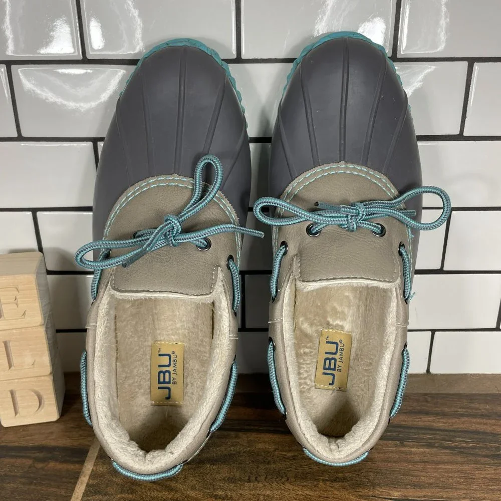 JBU by Jambu Gwen Women's Size 9 Shoes Gray Waterproof Vegan Rain Duck Bootie